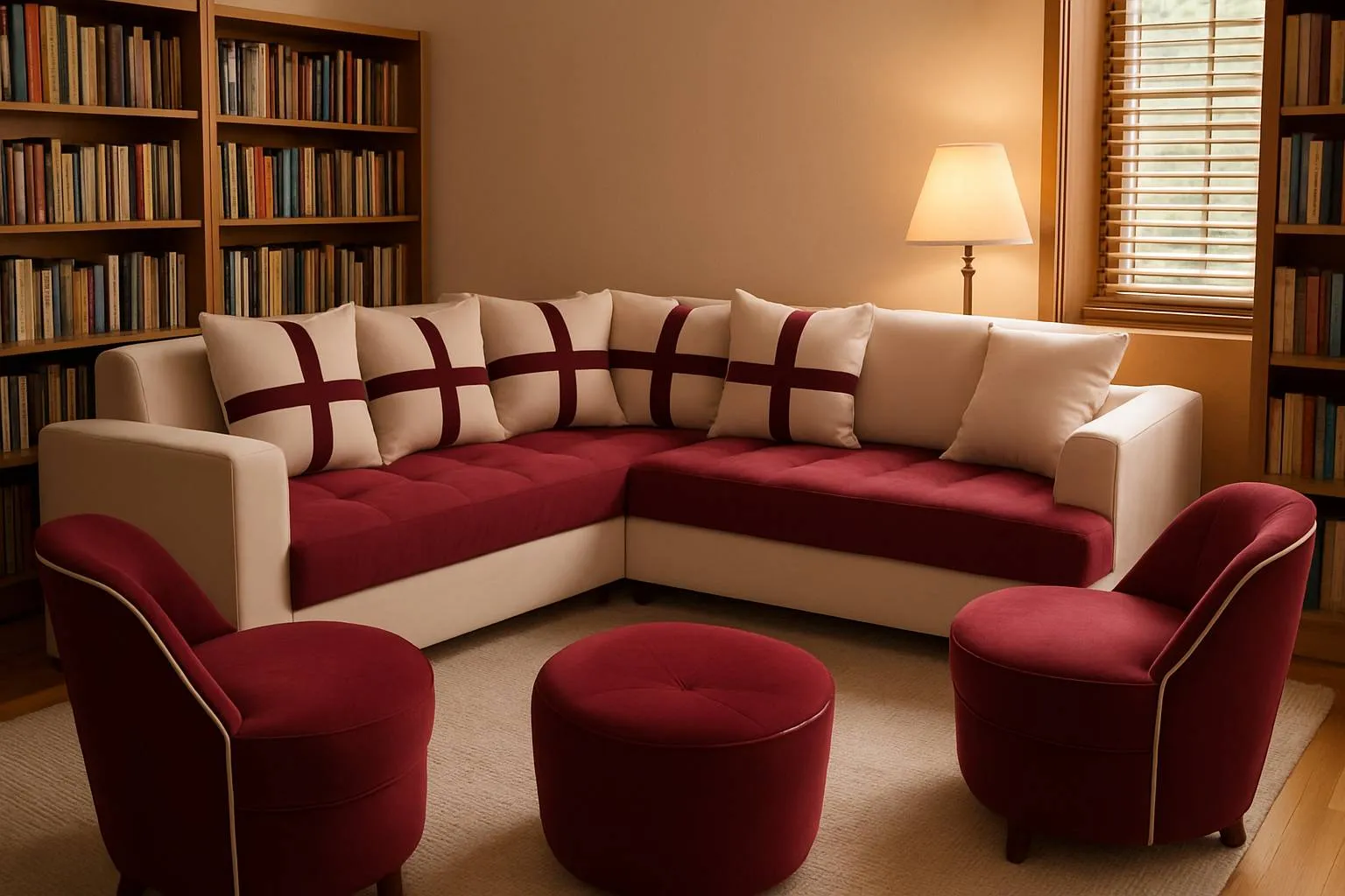 Burgundy Corner Sofa
