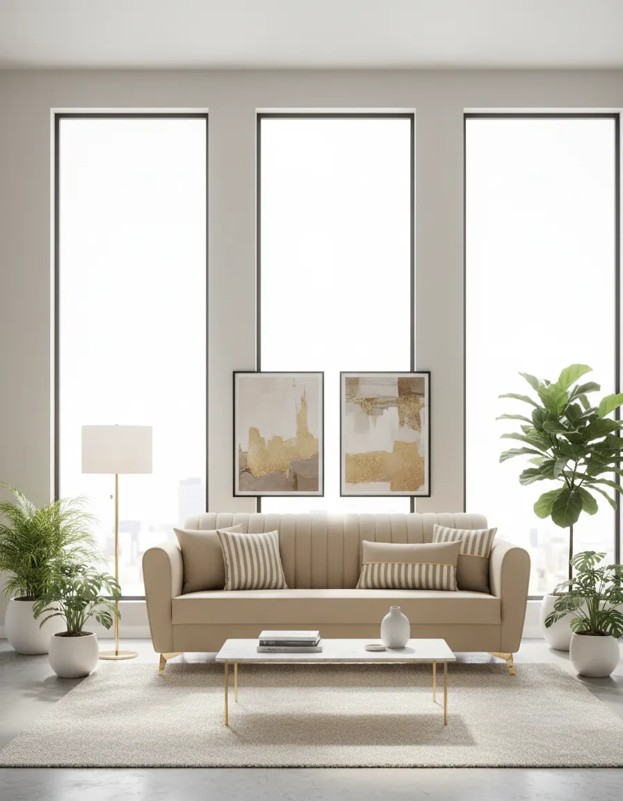 Modern Beige Sofa