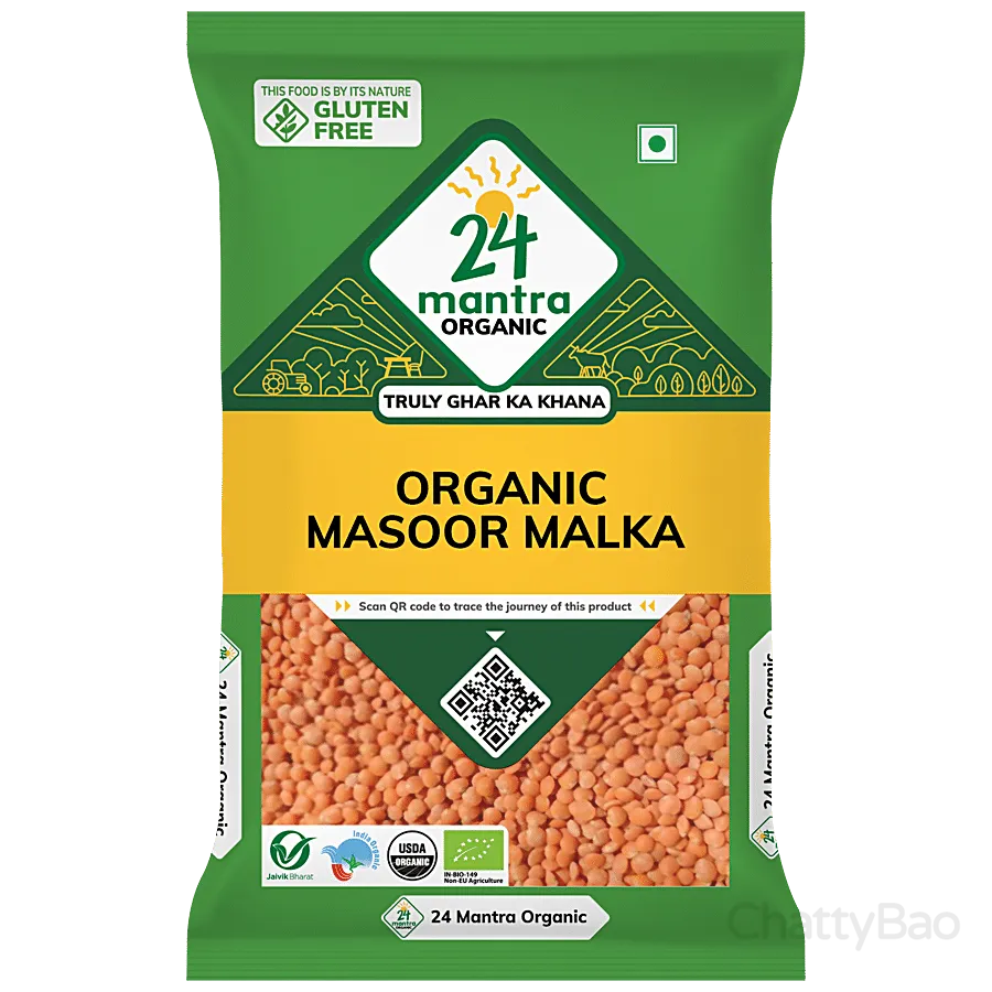 24 Mantra Organic Masoor Malka 500 g
