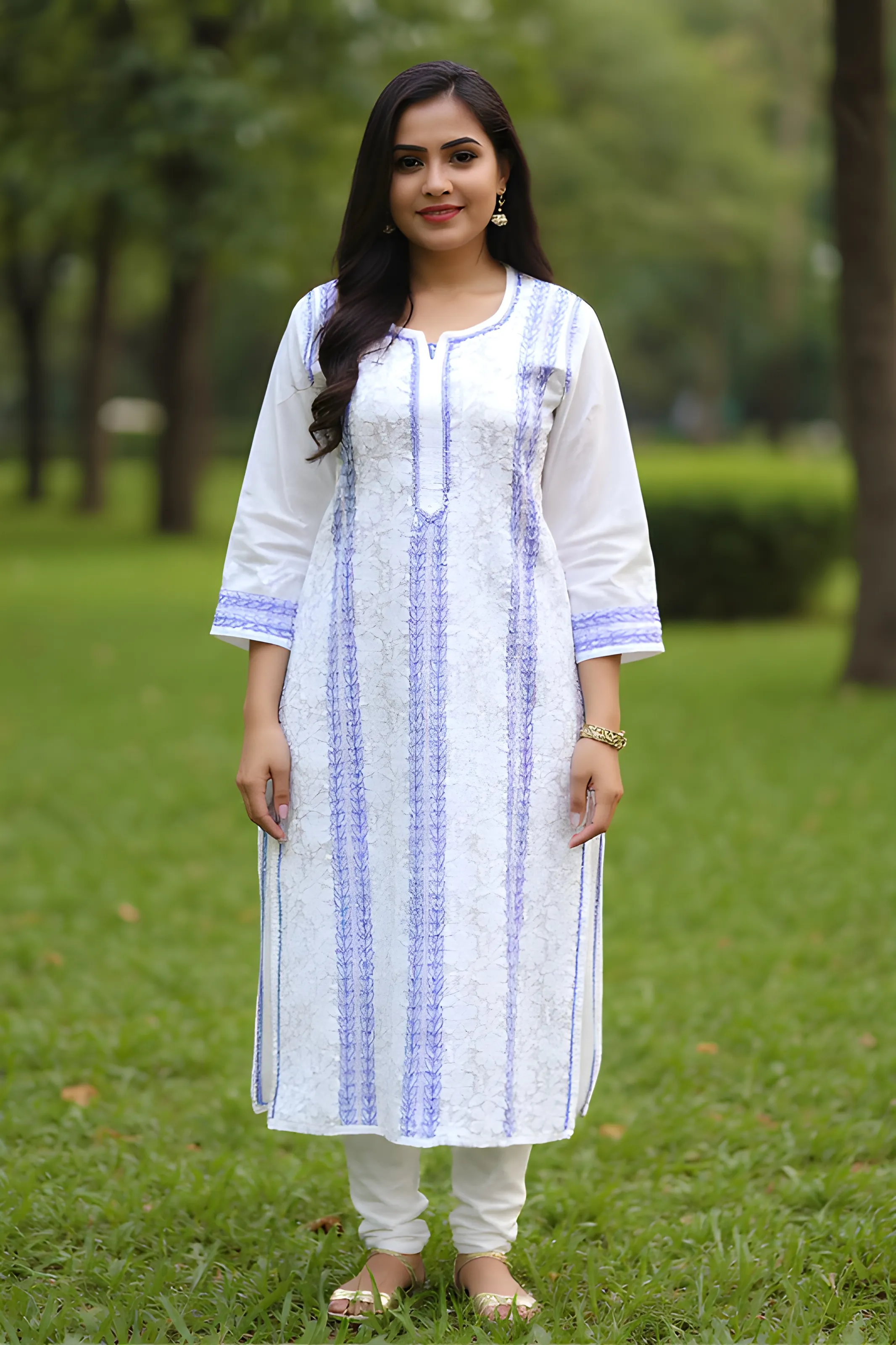 Fabric Kota Dooriya Long Kurti Size 40