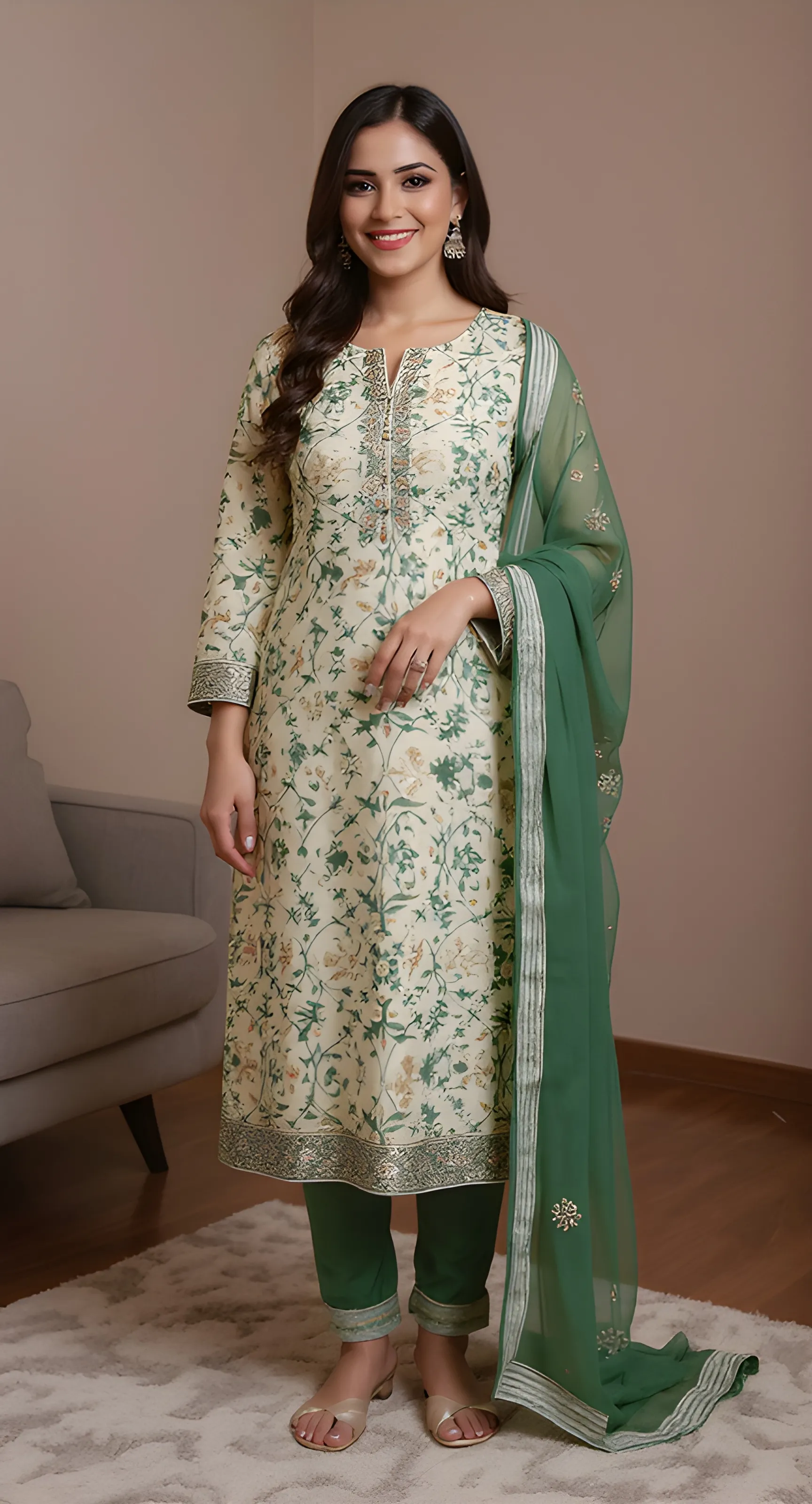 Paridhan Boutique Floral Embroidered Suit