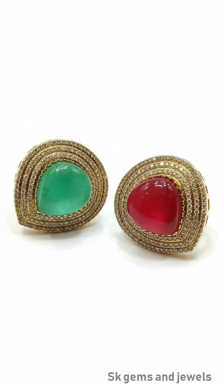 Gemstone Stud Earrings