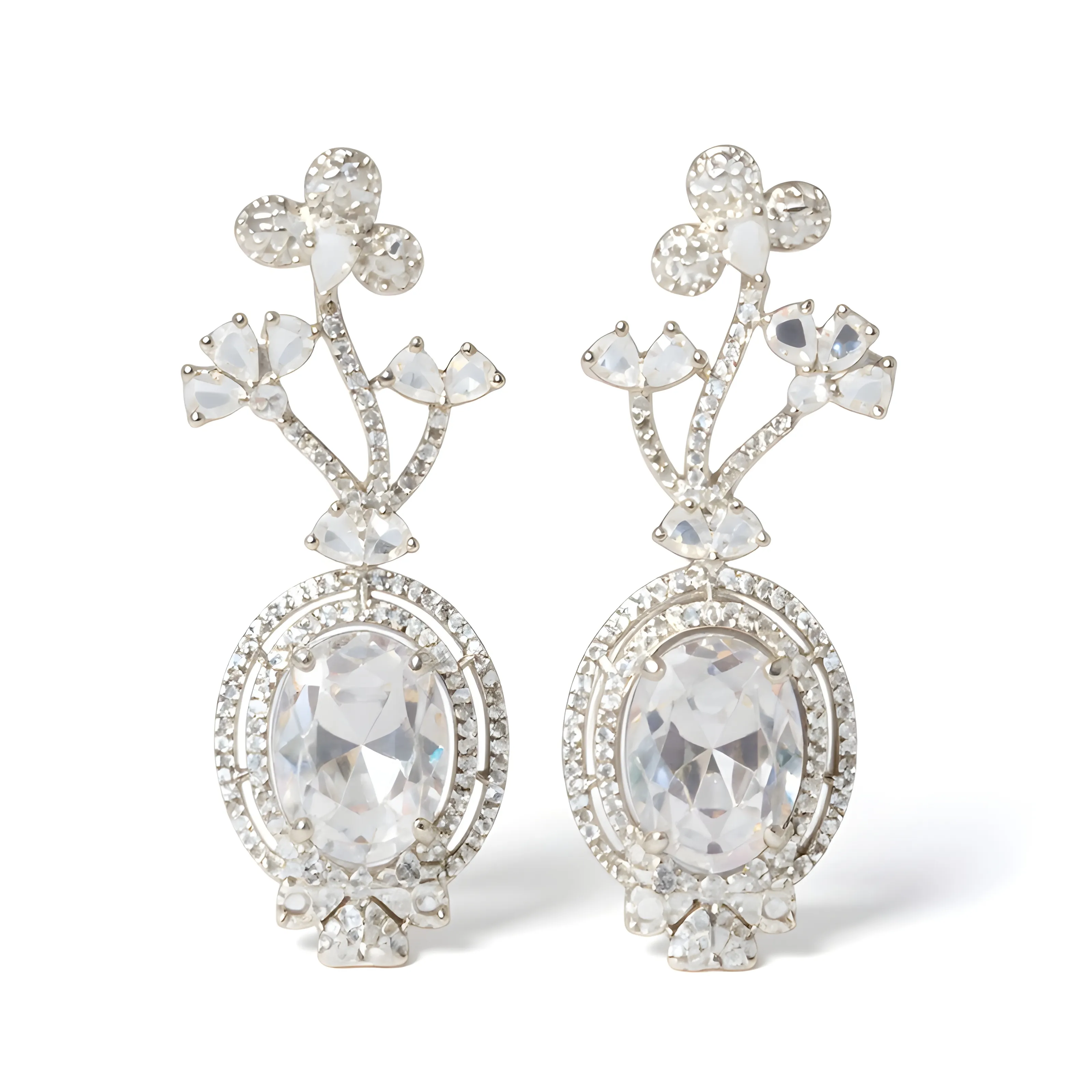 Crystal Flower Earrings