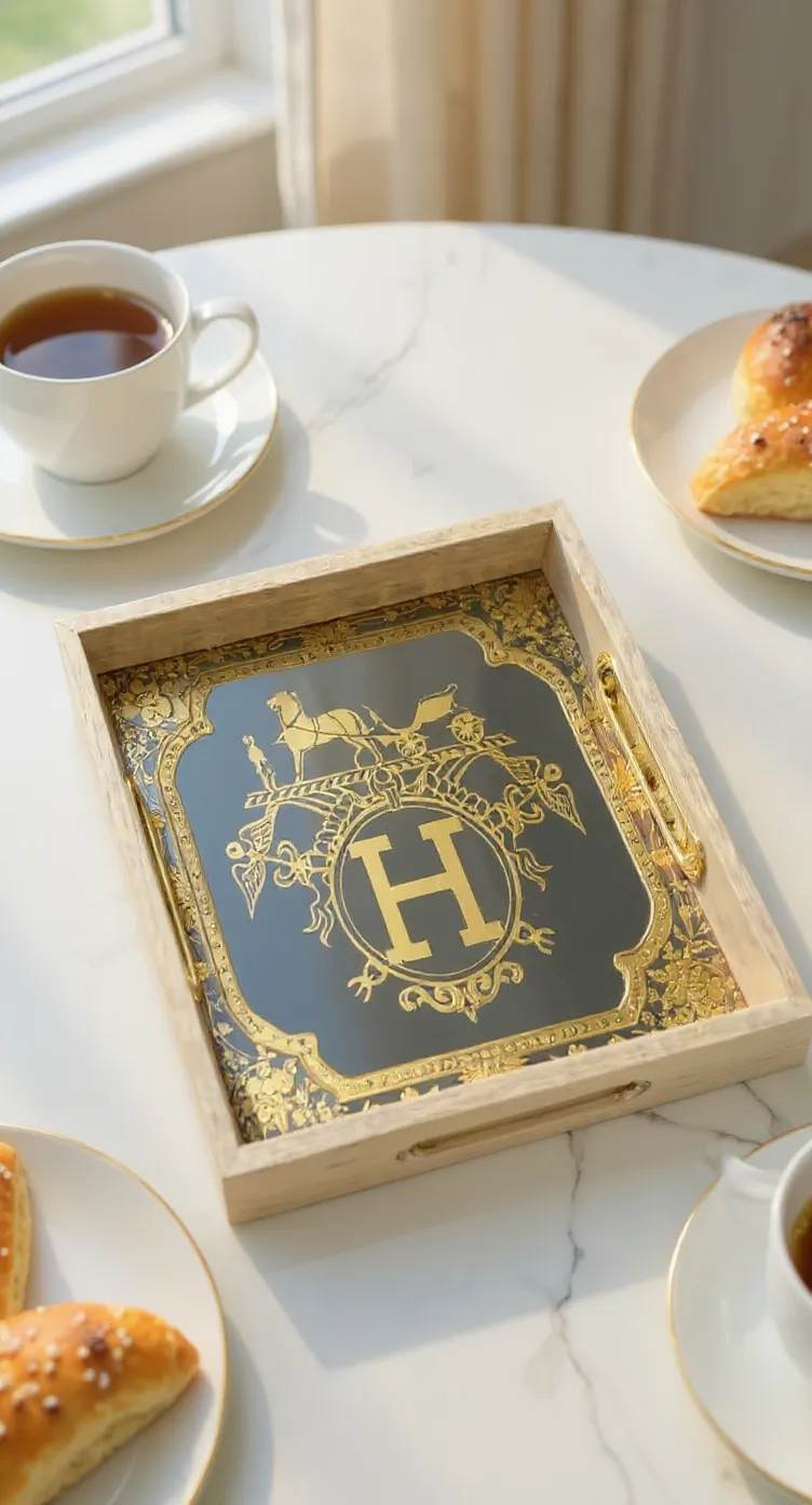 Decorative Glass Tray Rectangle