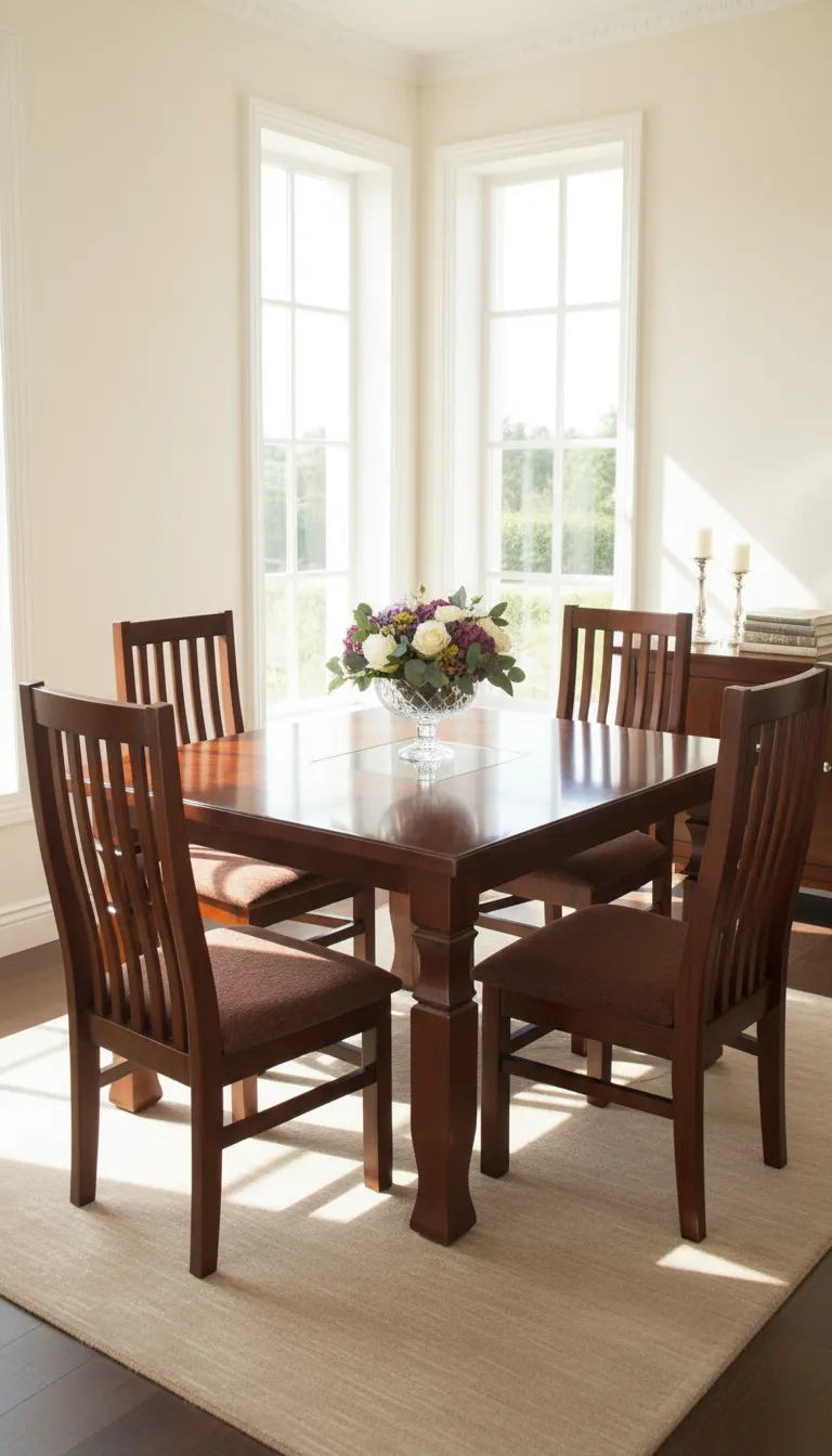 Classic Wooden Dining Table Set