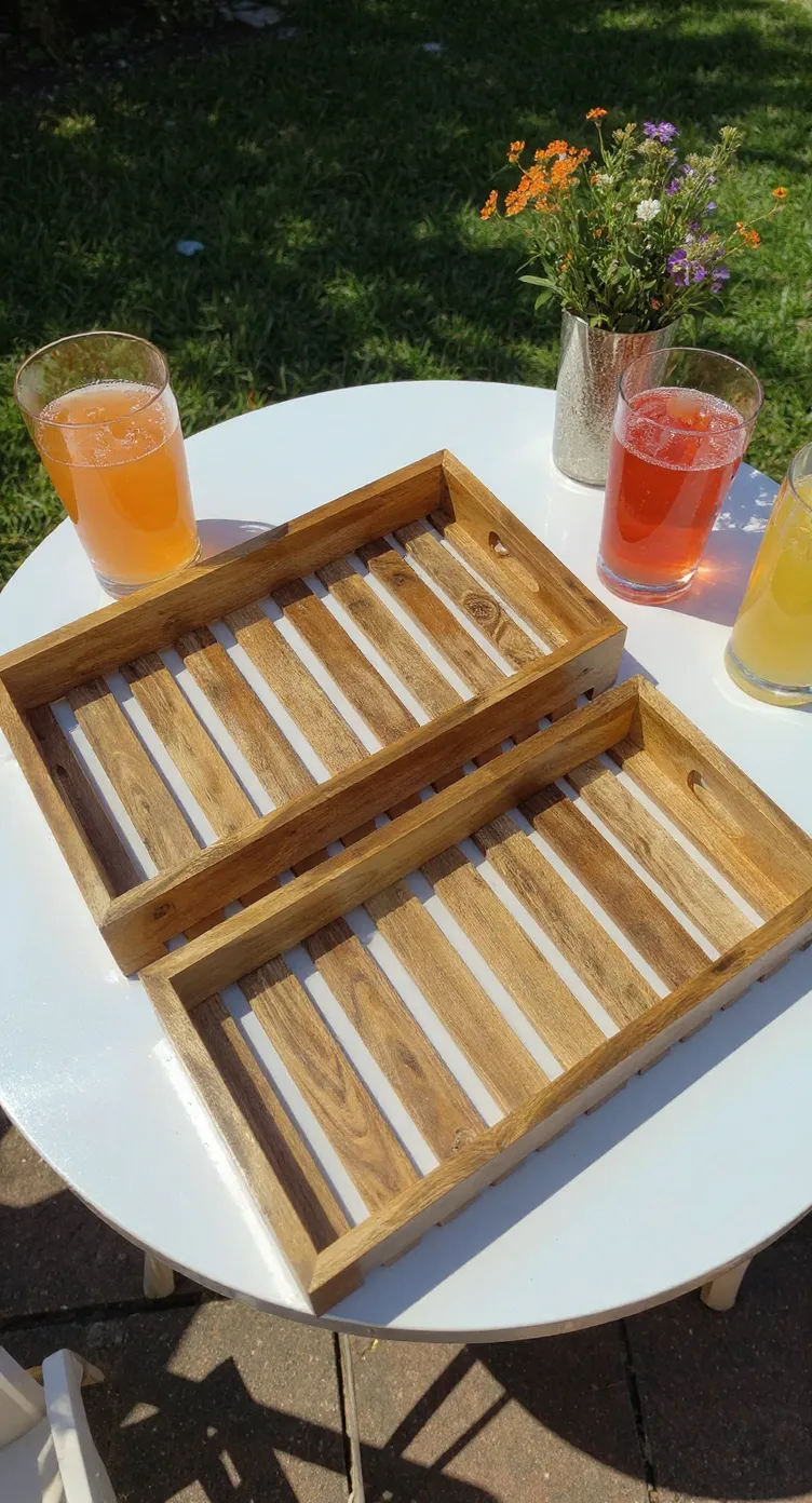 Wooden Serving Trays Set Of 2