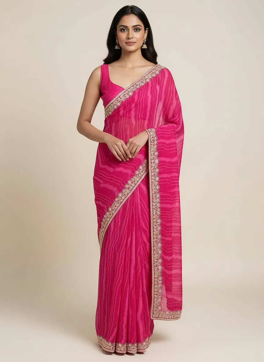 Elegant Pink Saree