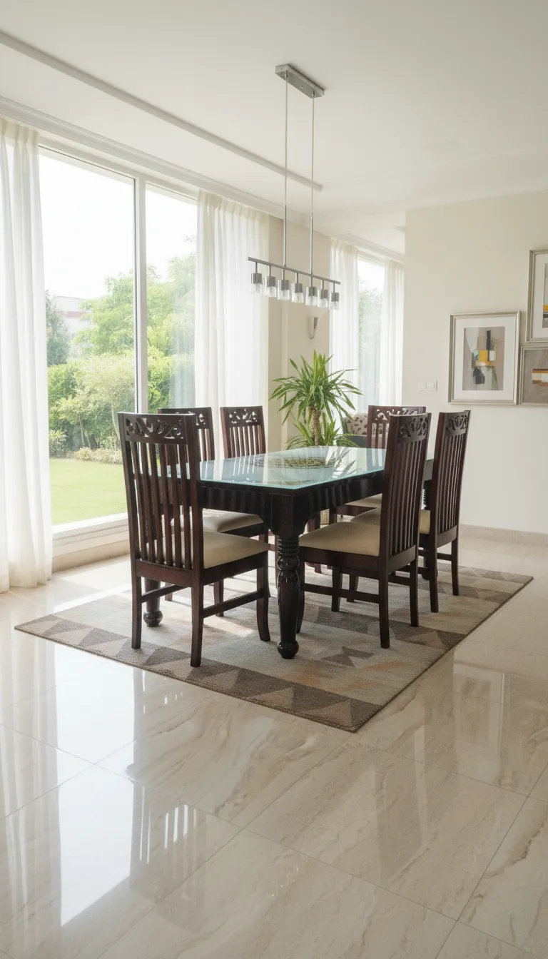Elegant Glass-Top Dining Set