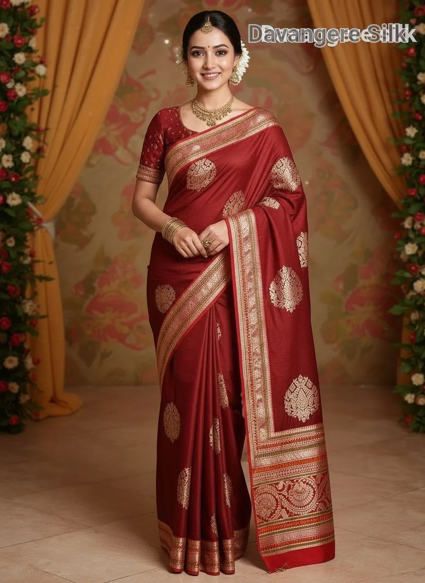 Muhurtham Silk Saree view 4