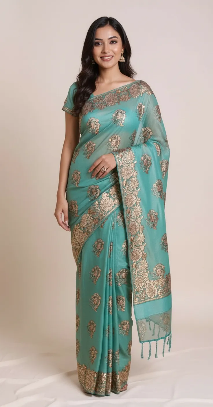 Embroidered Saree