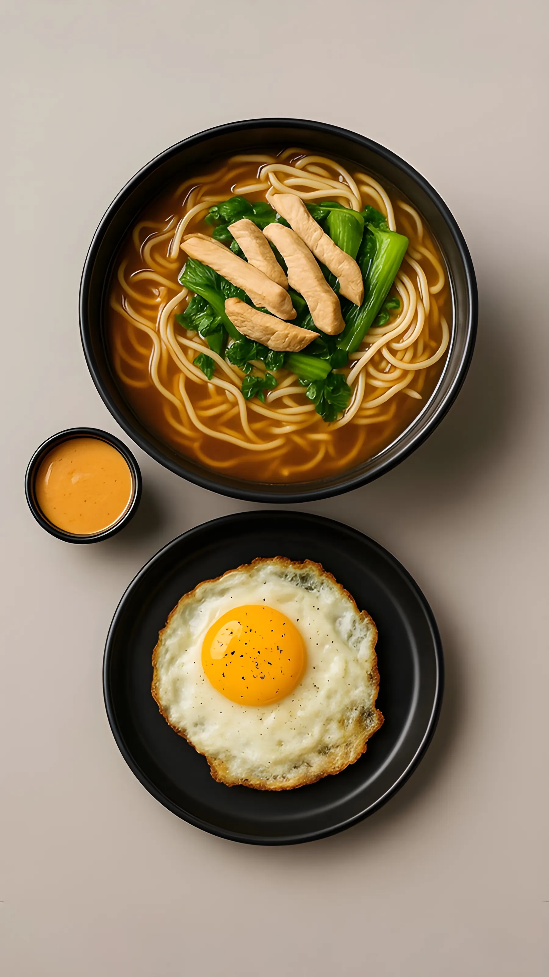 Chicken Thukpa with Sunny-Side Up Egg
