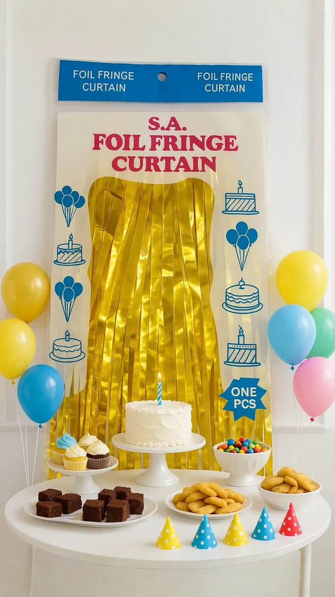 S.A Foil Fringe Curtain