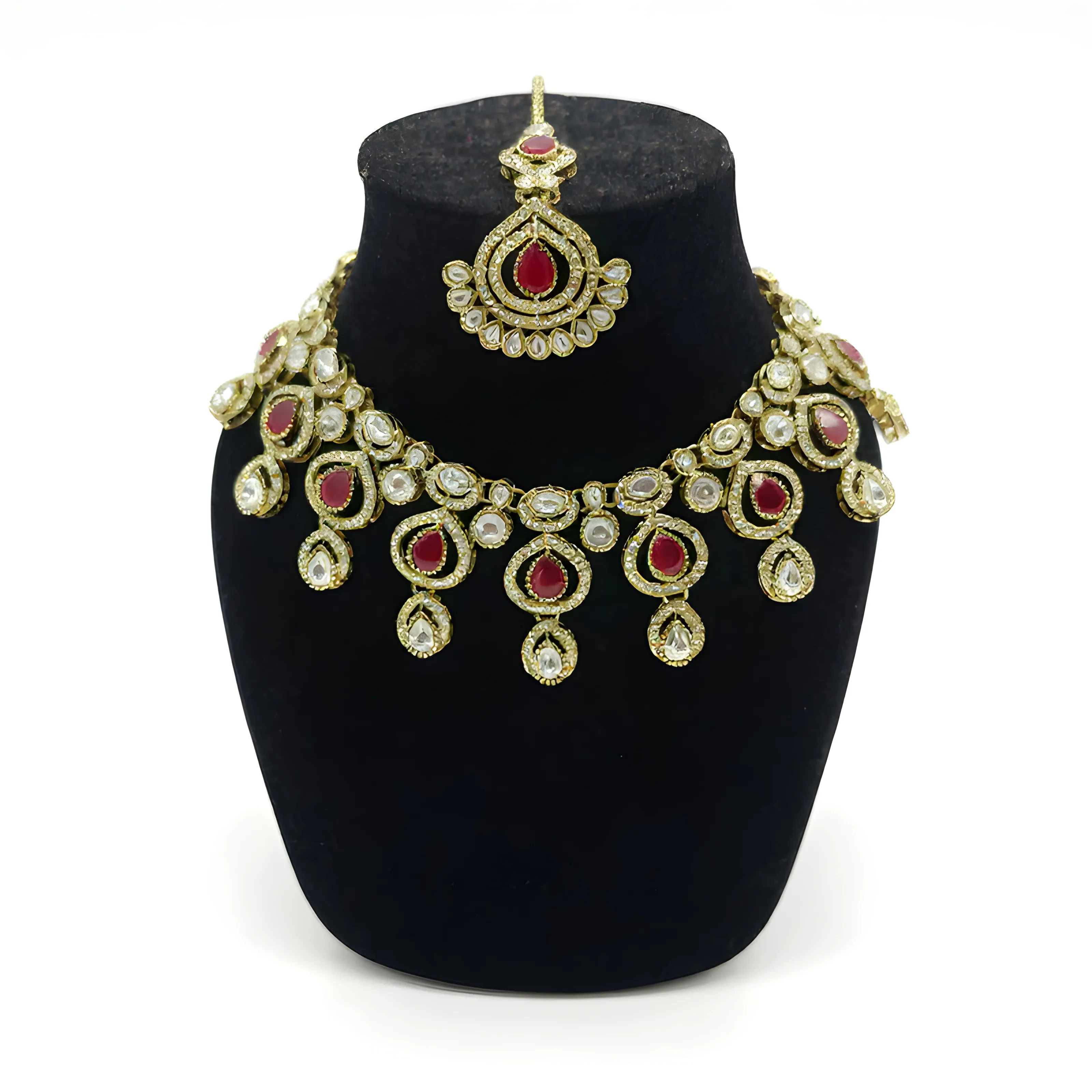 Ruby and Diamond Necklace Set