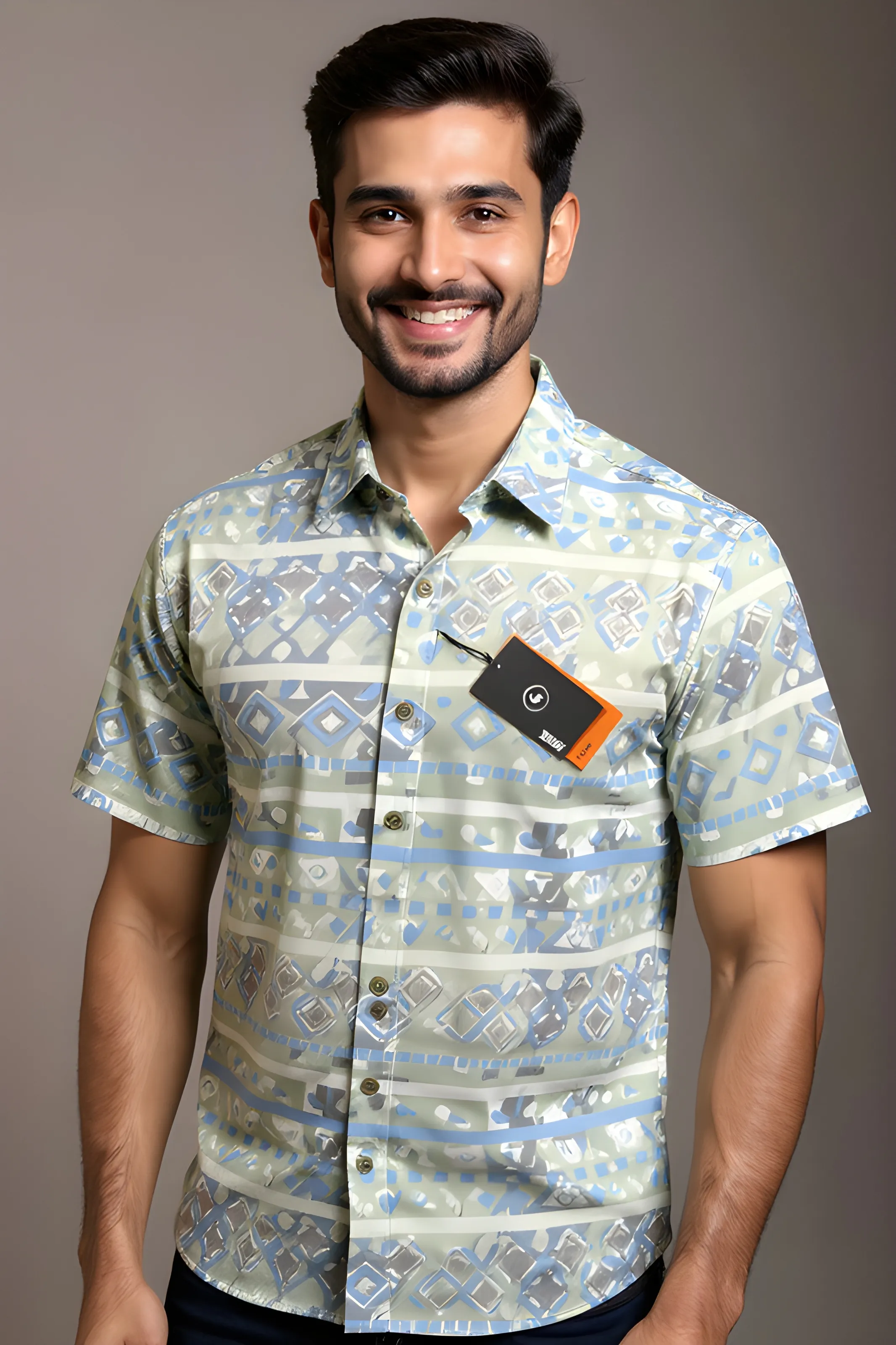 Hunk Mens Patterned Shirt