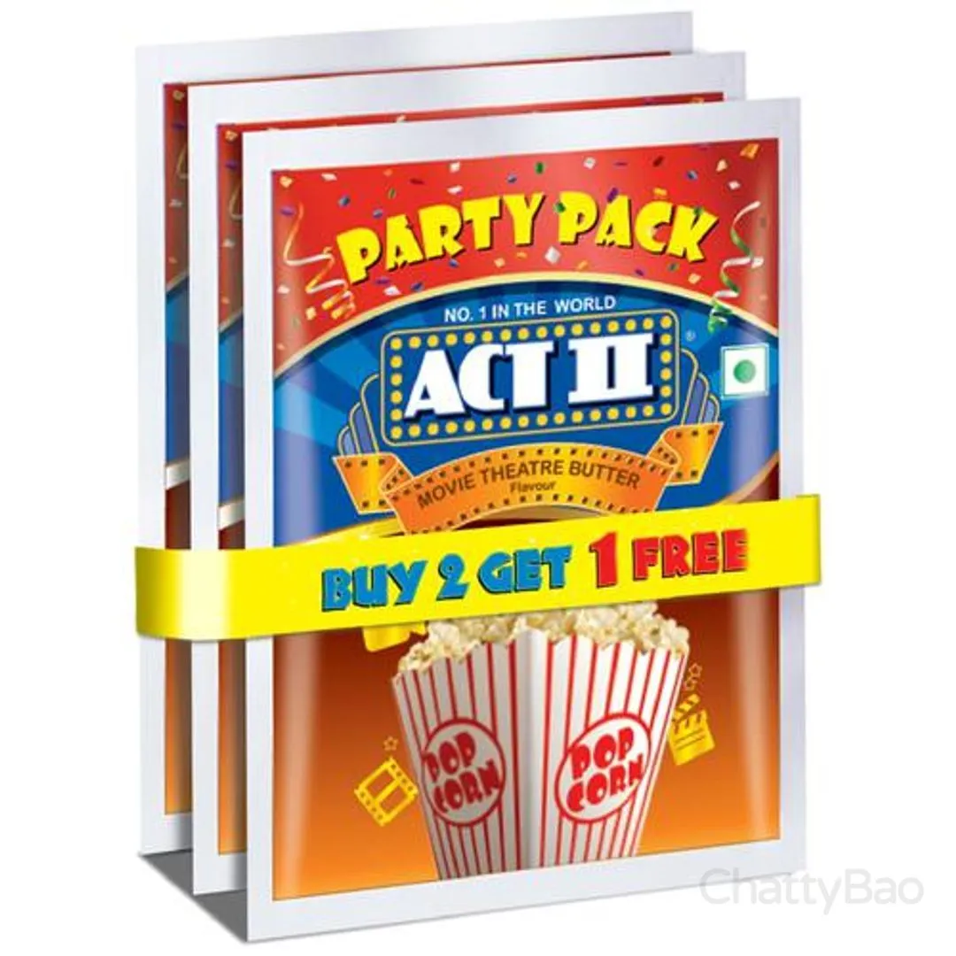 ACT II Instant Popcorn - Movie Theatre Butter (3 x 150 g)