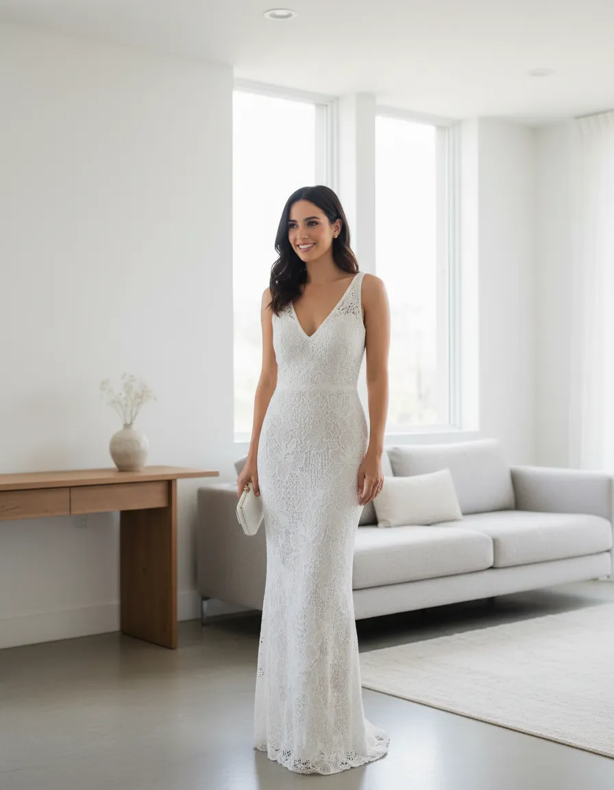 Elegant Lace Evening Gown
