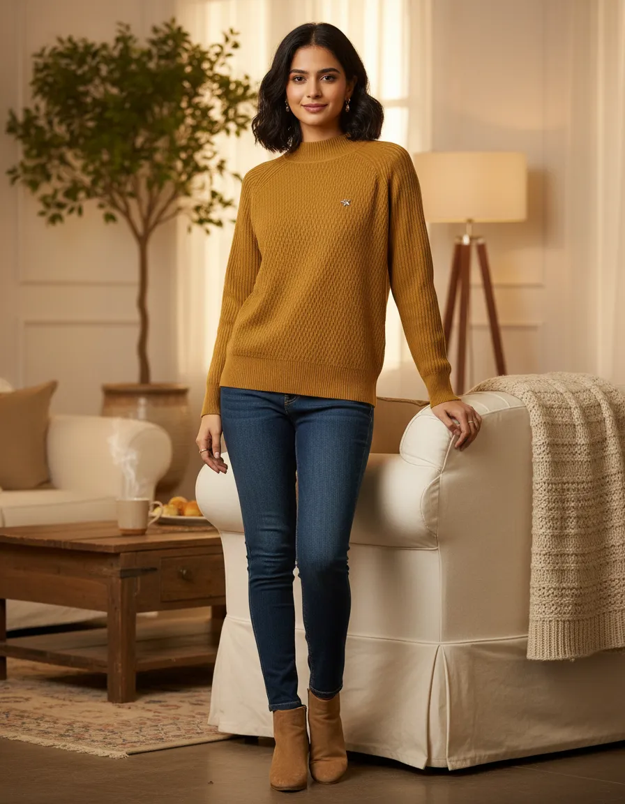 Mustard Woollen Top