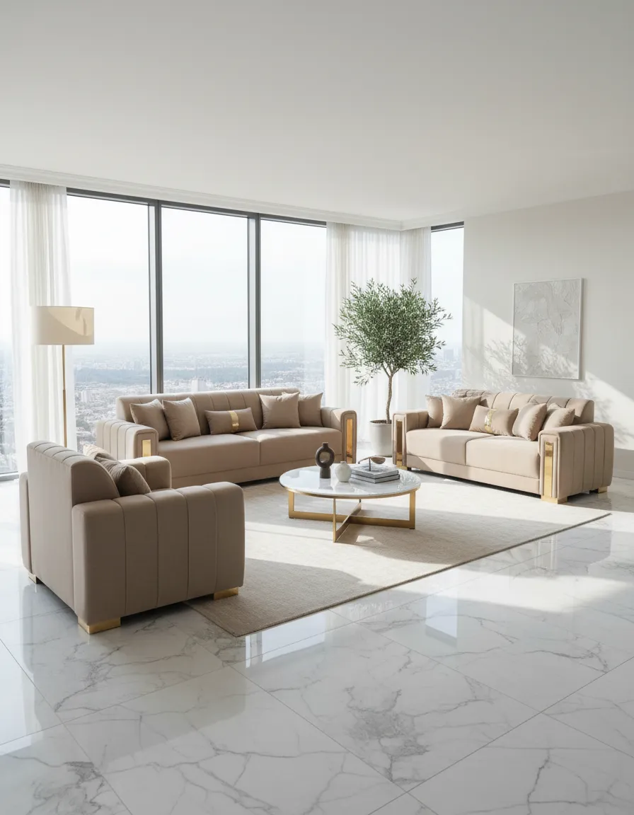 Beige Upholstered Sofas