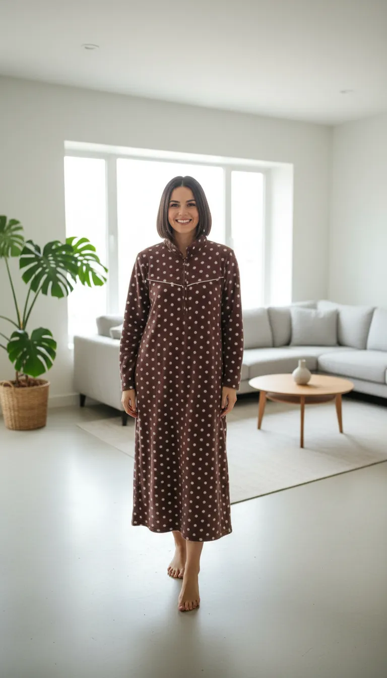 Polka Dot Flees Nightdress