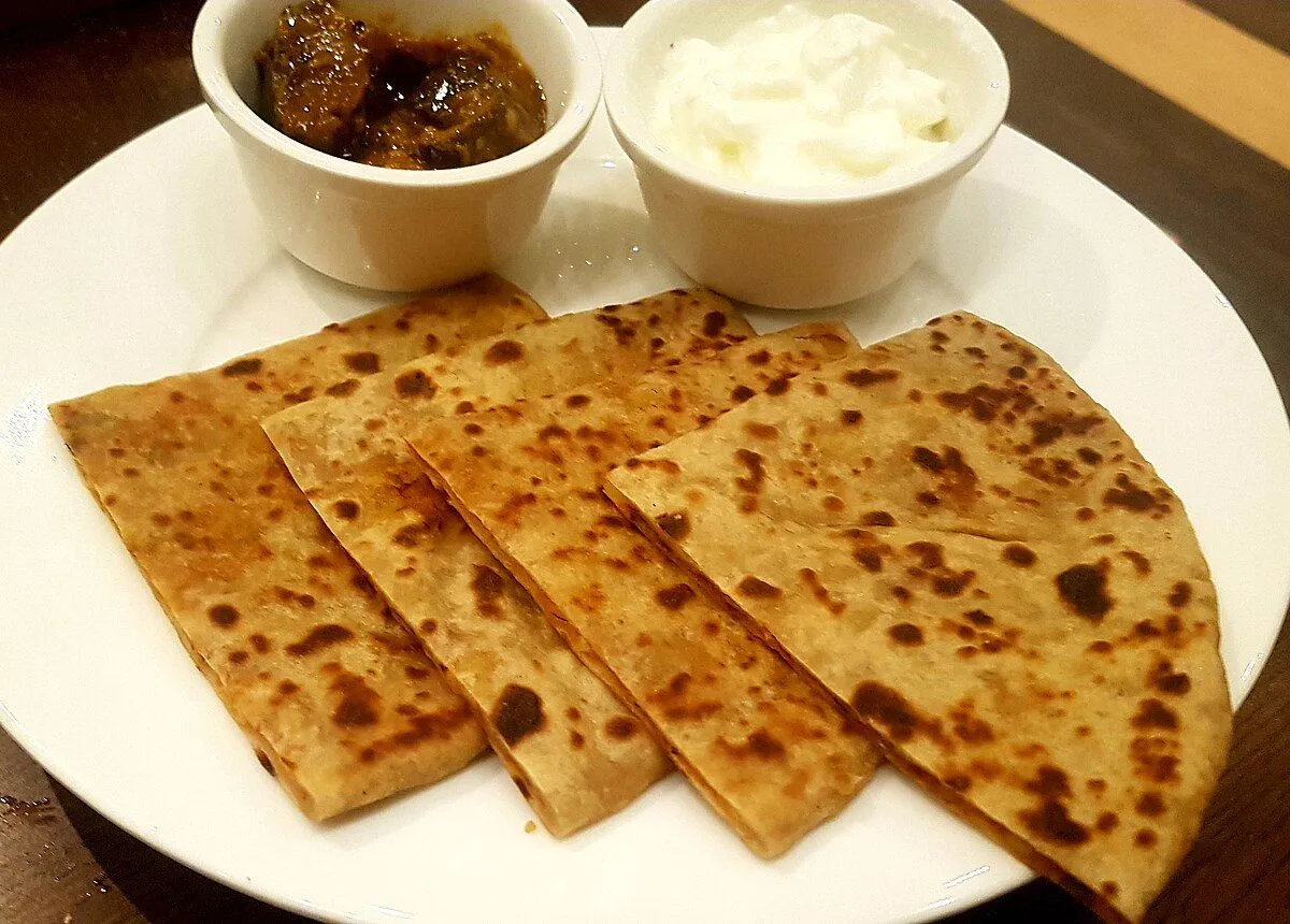 2 Aloo Paratha with Curry Combo