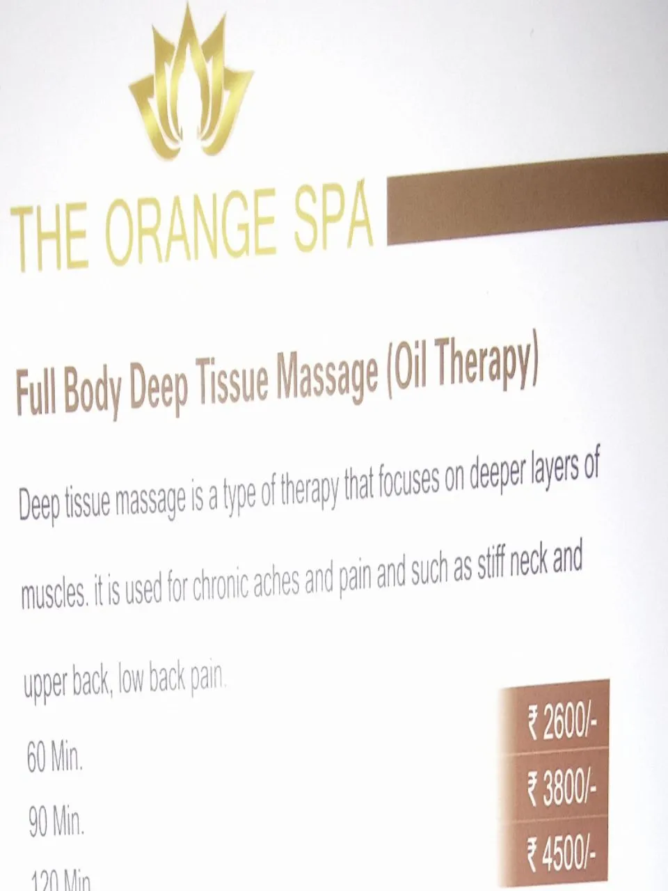 Full Body Deep Tissue Massage (Oil Therapy)
