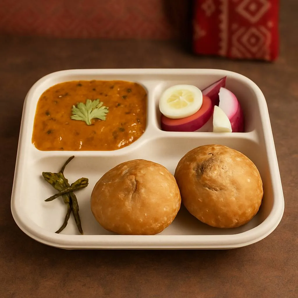Kachori With Aloo Sabji 2 Pcs