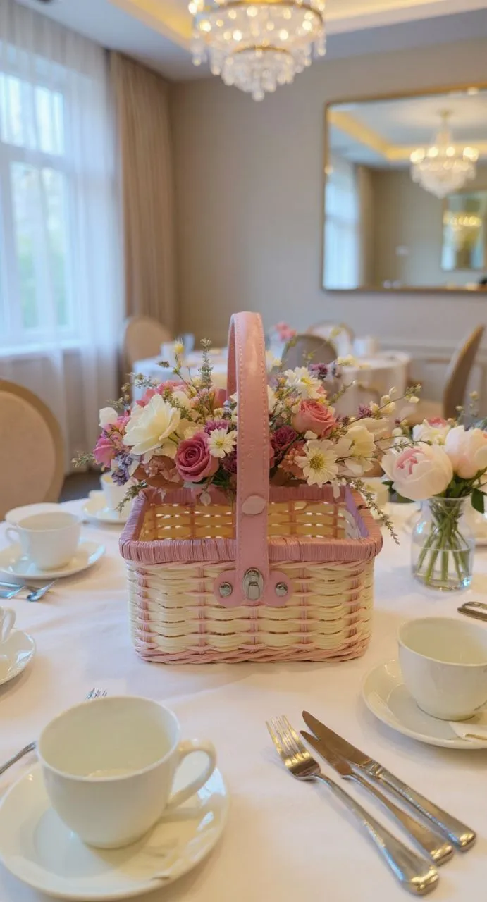 Luxury Pink Basket Bouquet