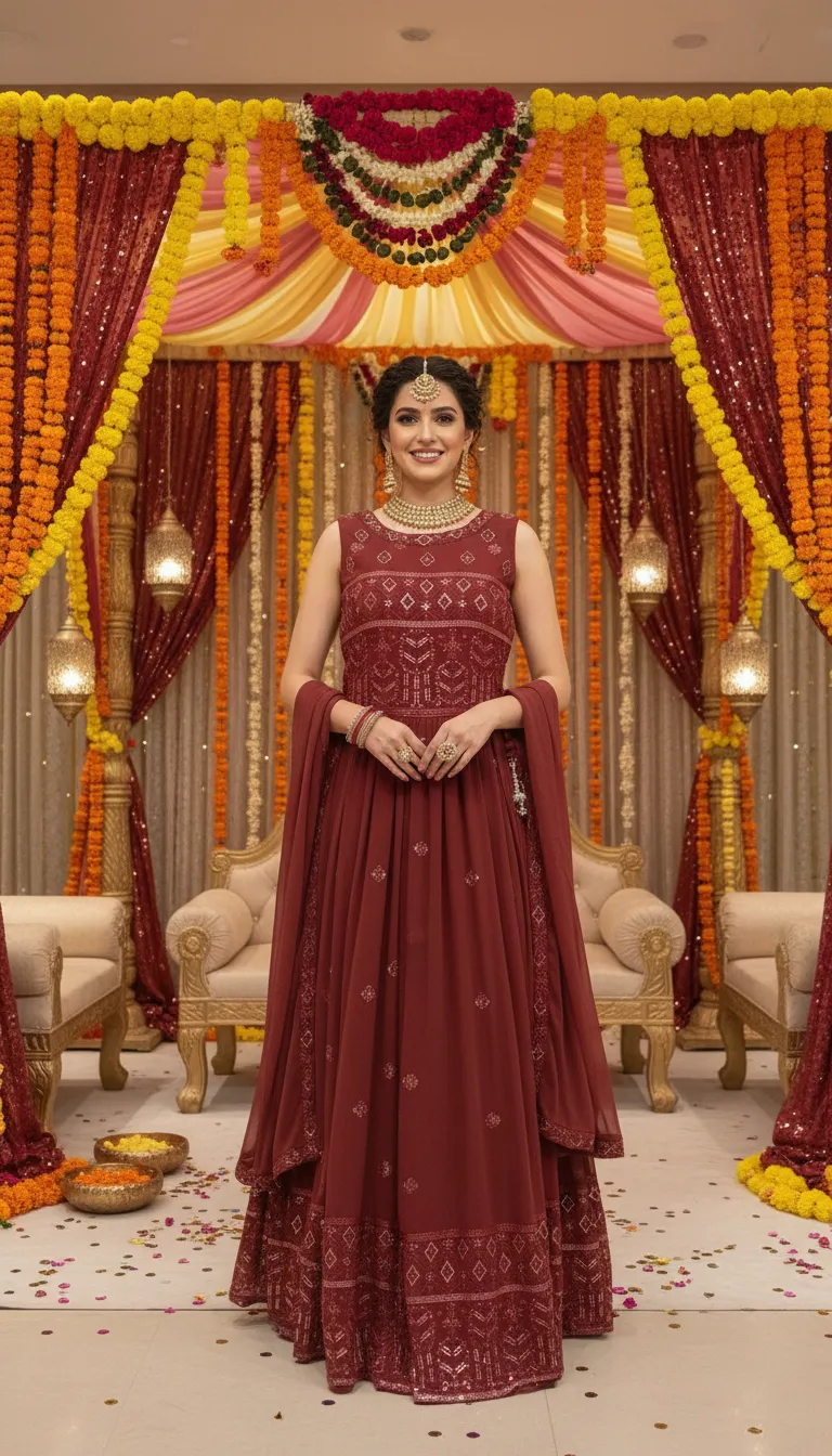Embroidered Ethnic Nyra Cut Suit