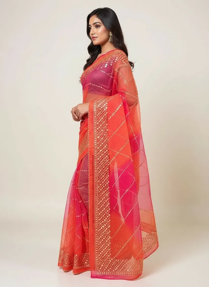 Elegant Sequin Saree