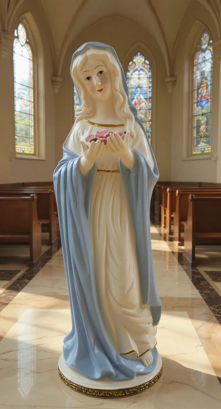 Ceramic Virgin Mary Statue