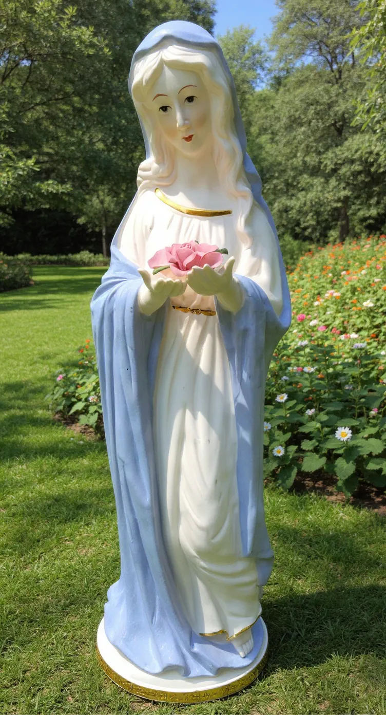 Ceramic Virgin Mary Statue 24inch
