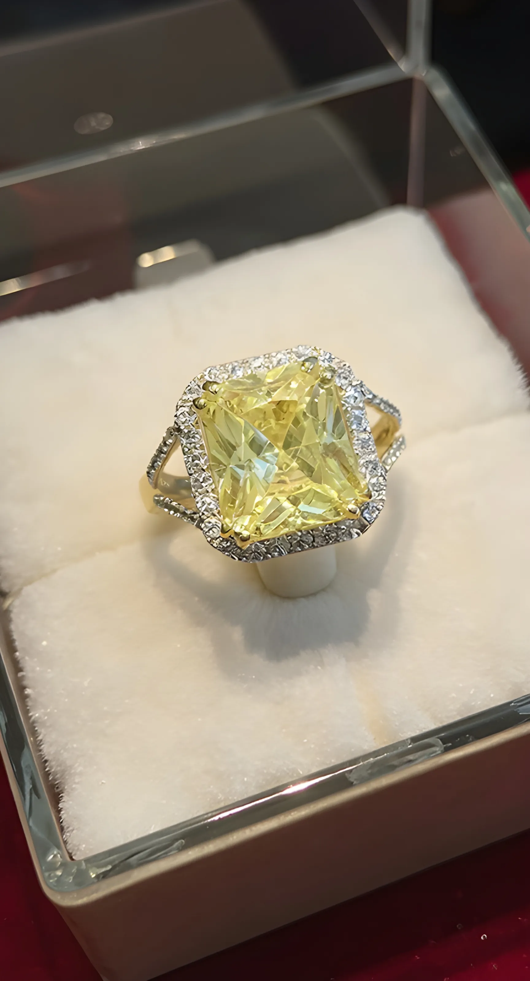 Radiant Yellow Gemstone Ring