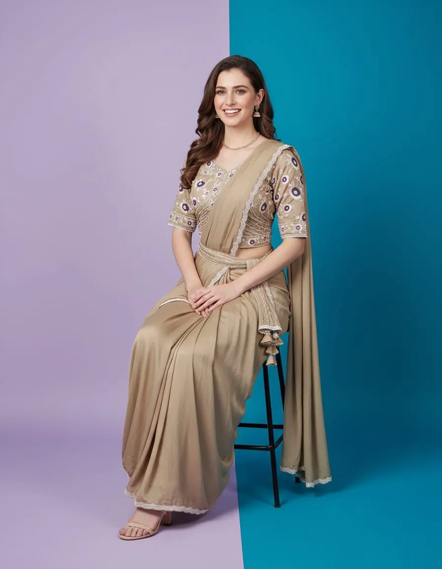 Embroidered Saree view 2