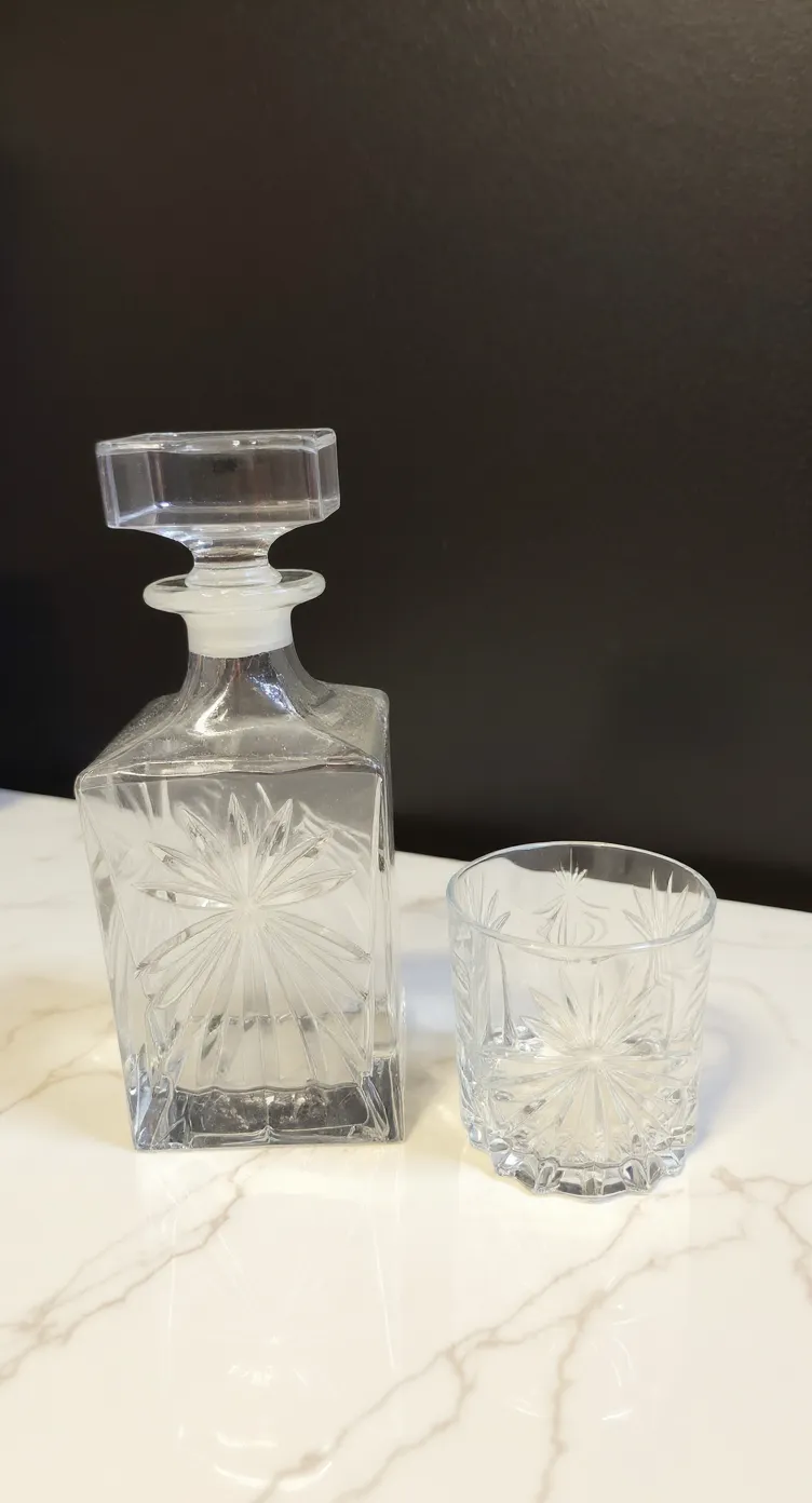 Crystal Decanter and Glass Set