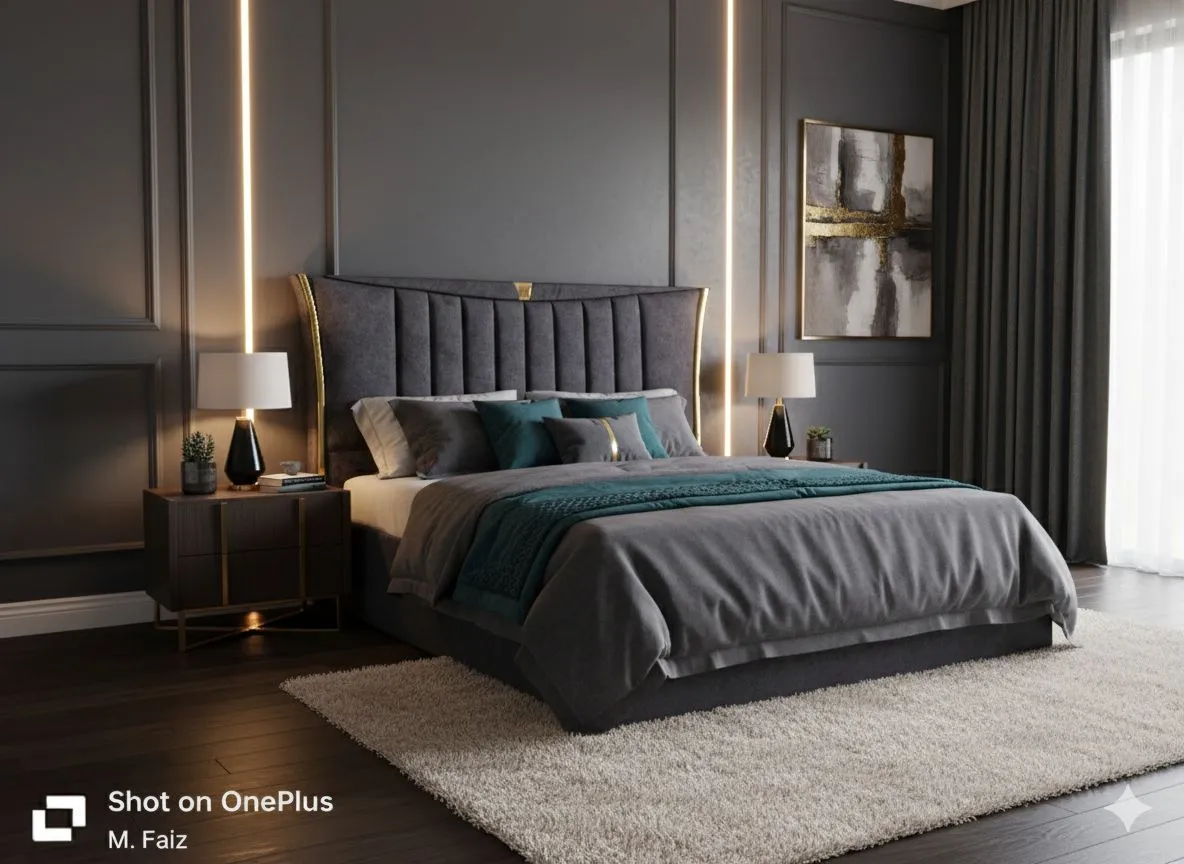 Elegant Upholstered Bed