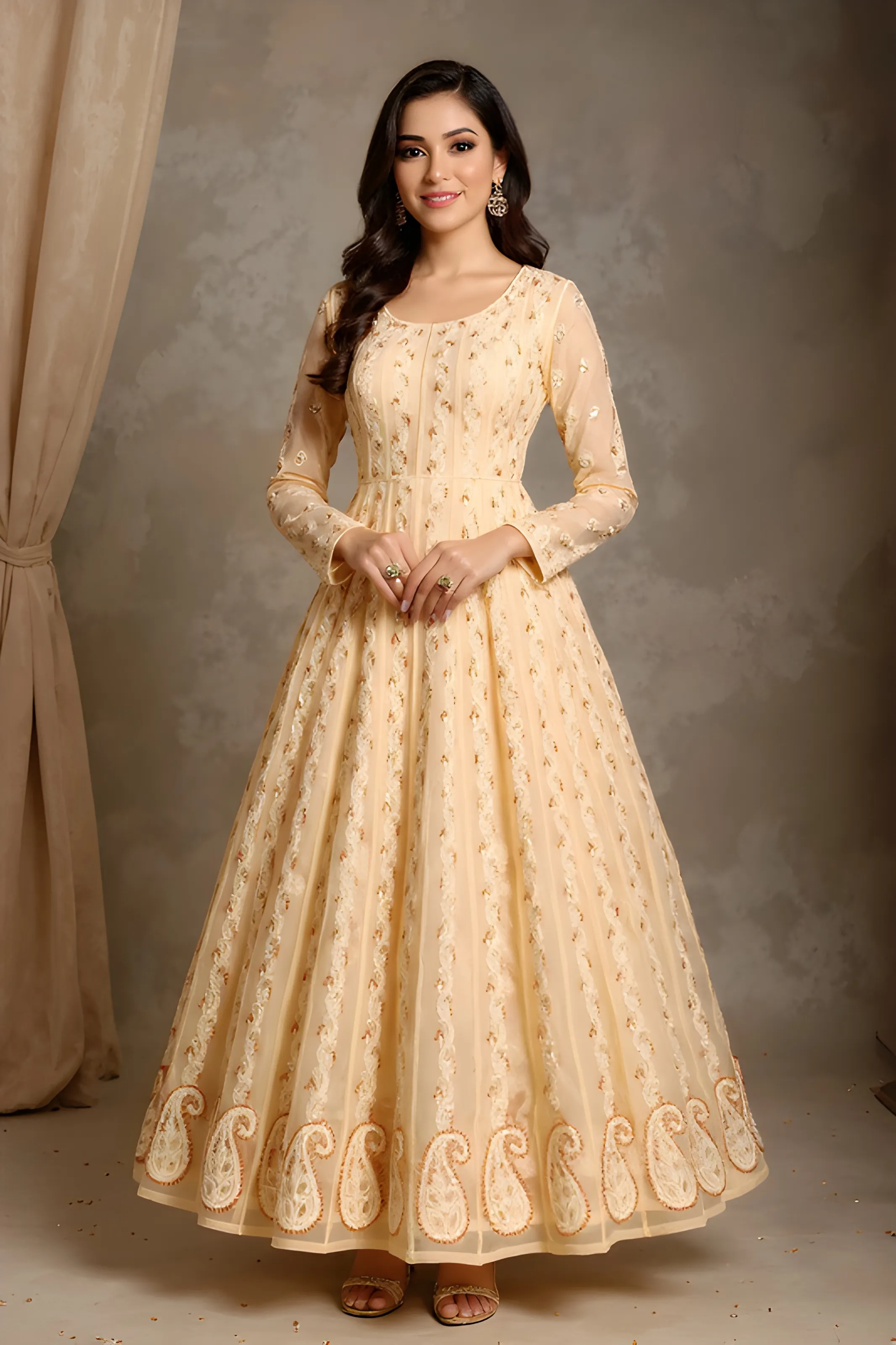 Embroidered Anarkali Suit