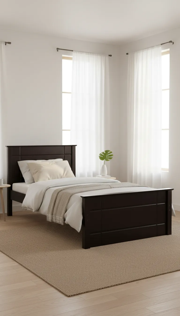 Single Wooden Bed