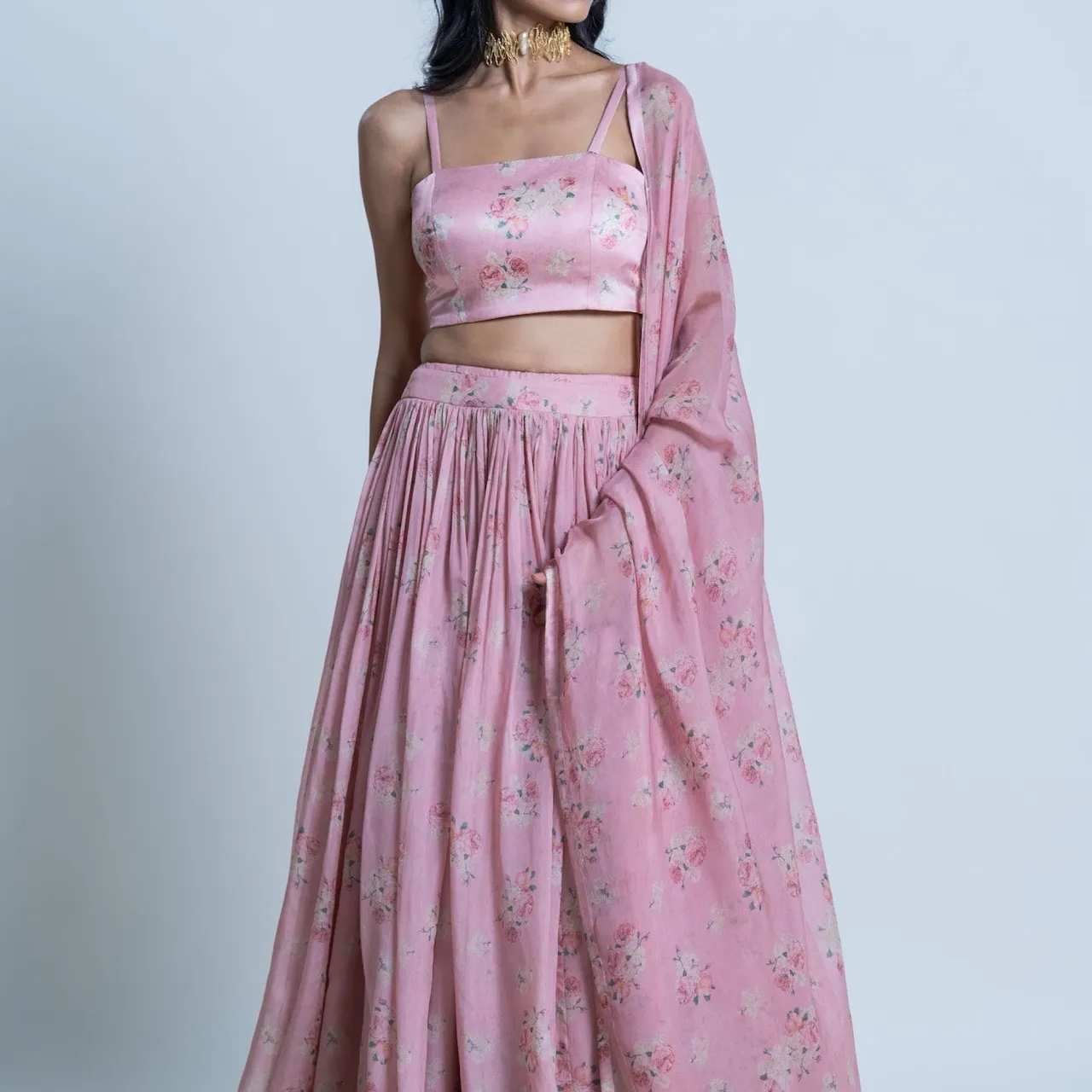 Floral Pink Lehenga