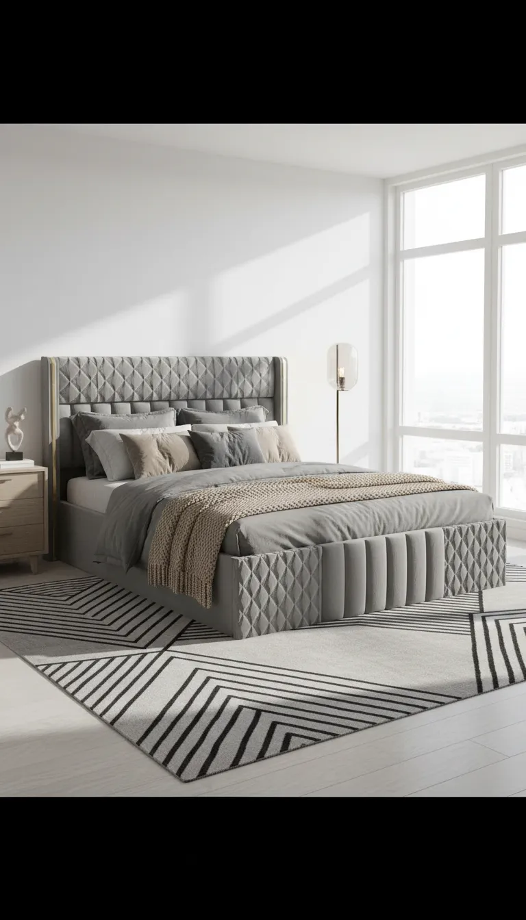 Contemporary Upholstered Bed