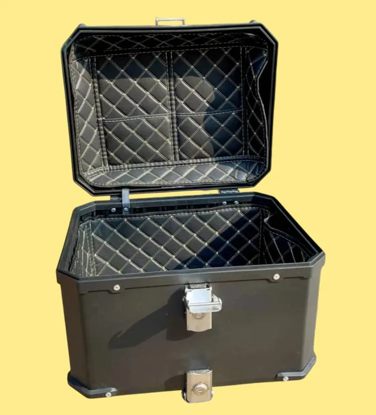 45L Universal Top Box for Yamaha Aerox, Suzuki Burgman, Honda Activa and More – Unbreakable Design with Backrest and Secure With Double Lock