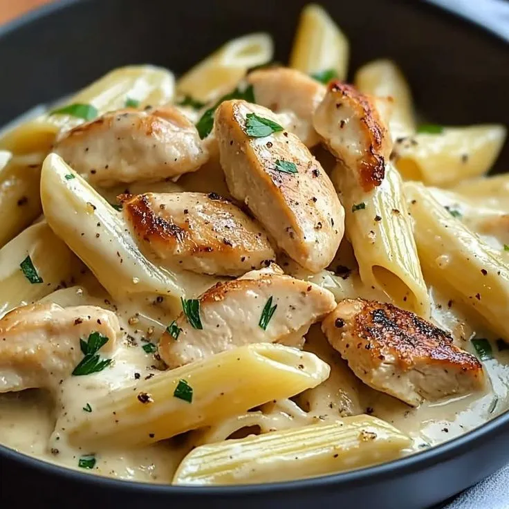 White Sauce Chicken Pasta