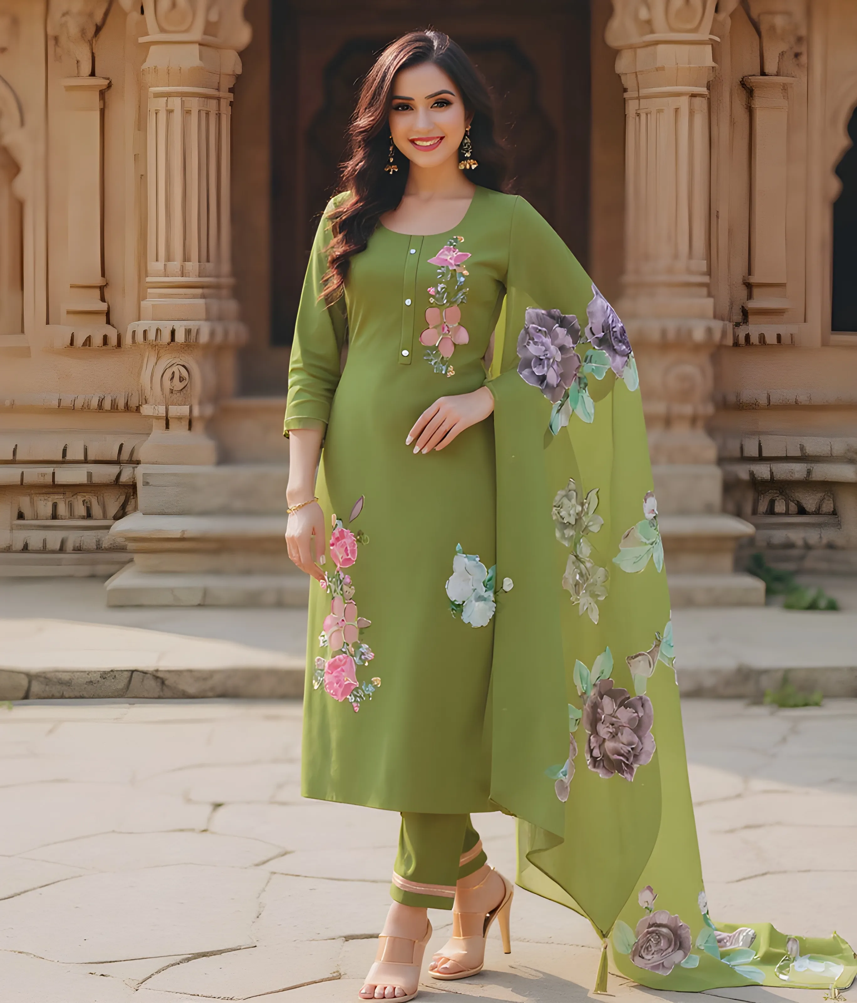 Floral Embroidered Salwar Suit