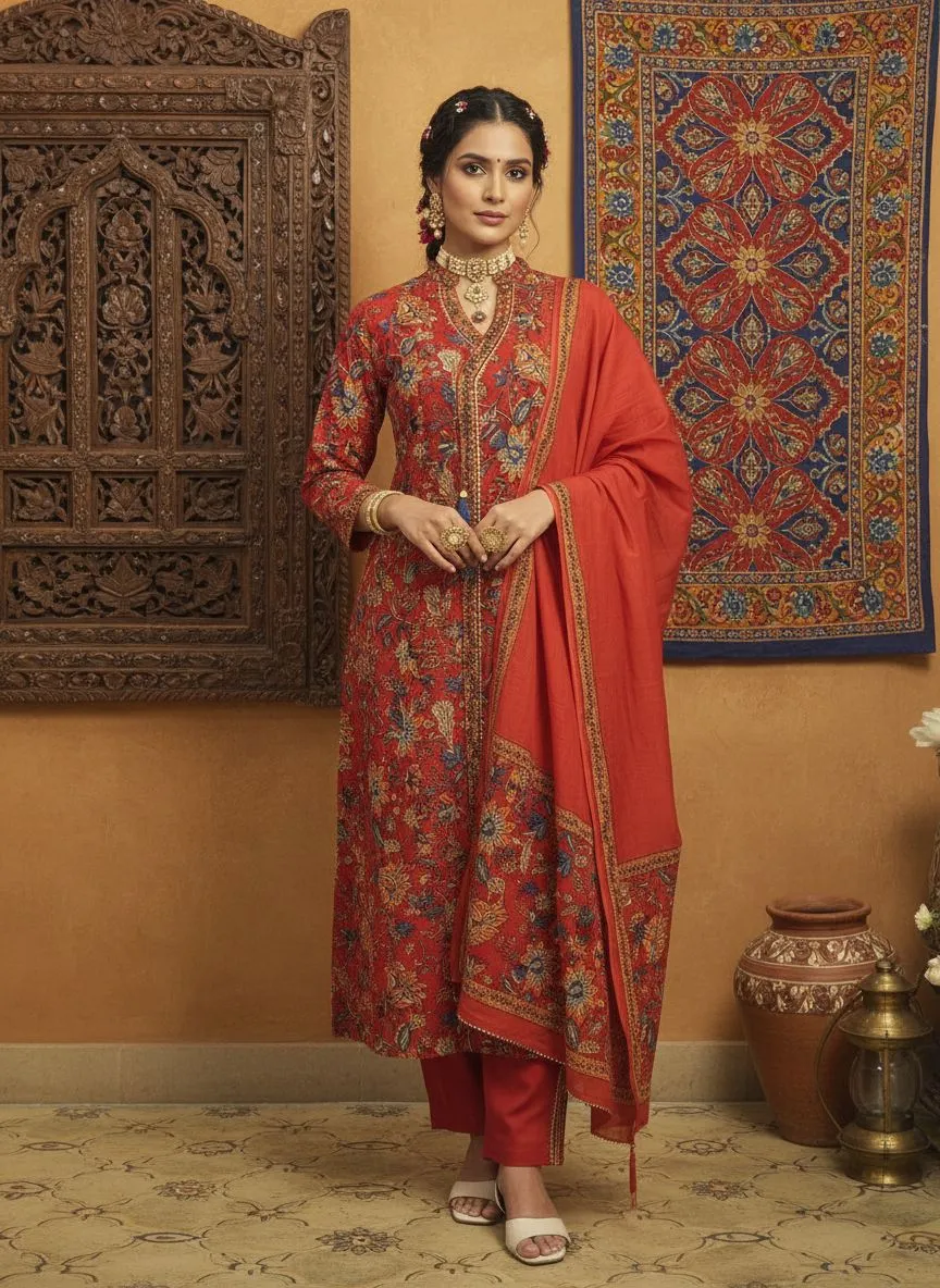Traditional Embroidered Kurta Set