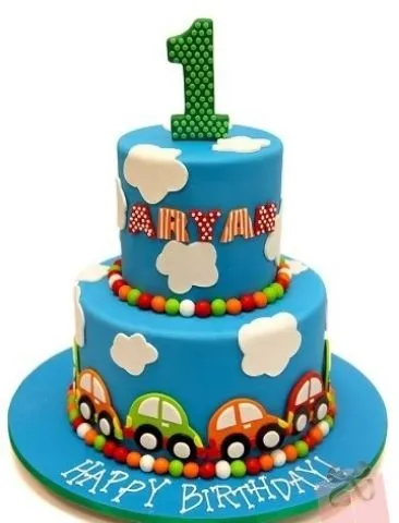 Car-Themed Birthday Cake
