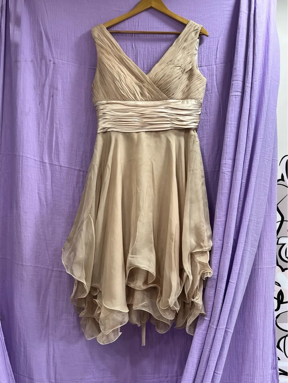 Elegant Beige Party Dress