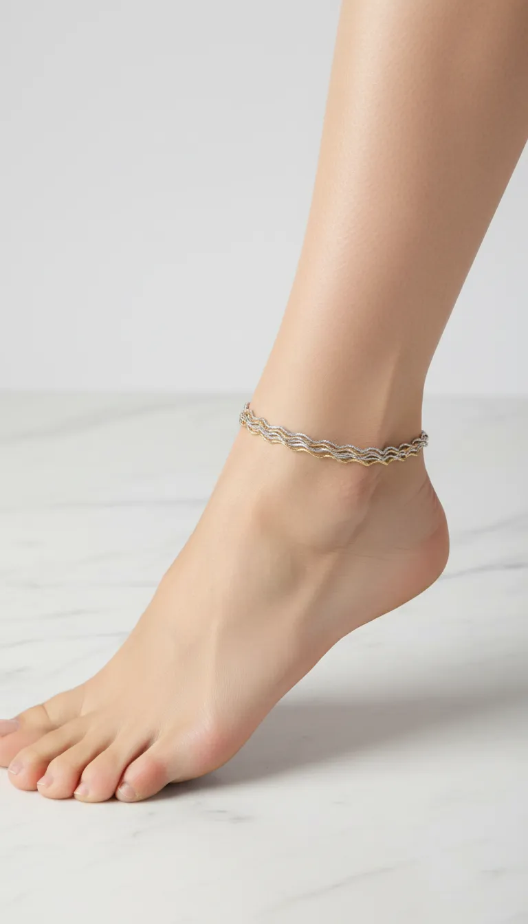 Dual-tone Wave Chain Necklaces