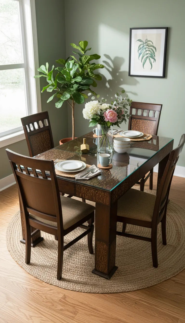 Decorative Wooden Dining Table Set