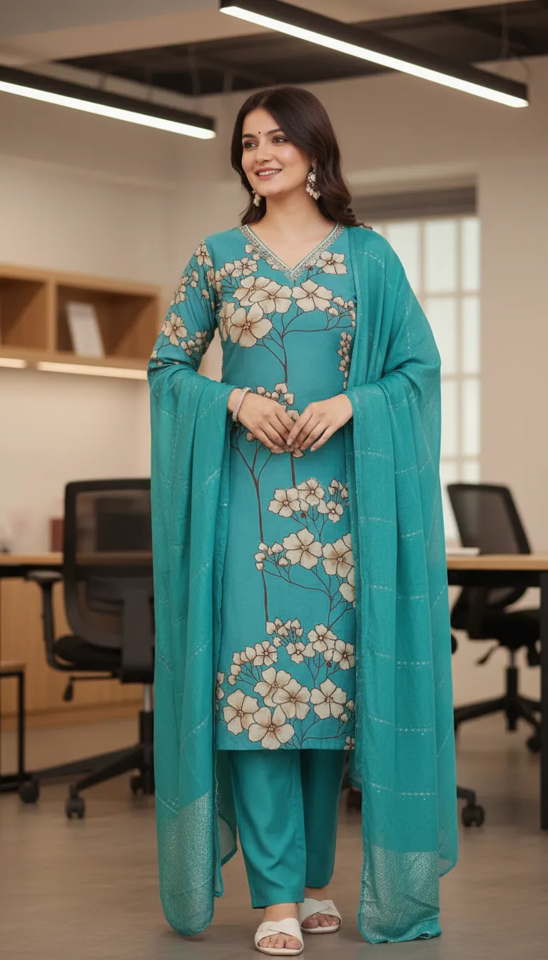 Floral Embroidered Salwar Kameez
