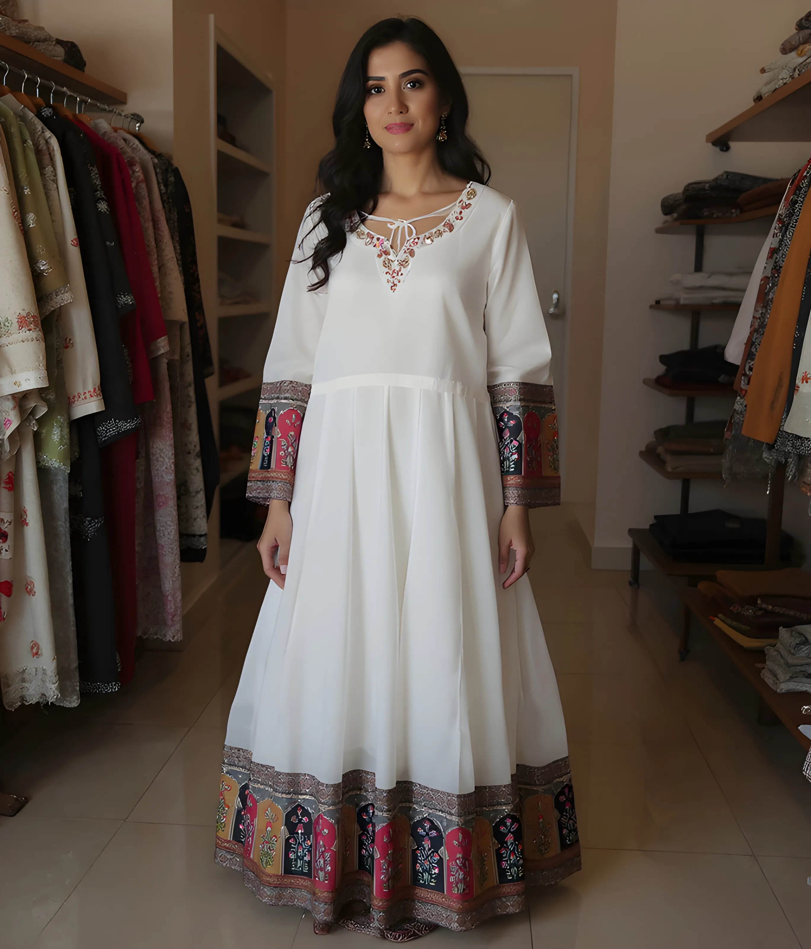 Embroidered Anarkali Dress