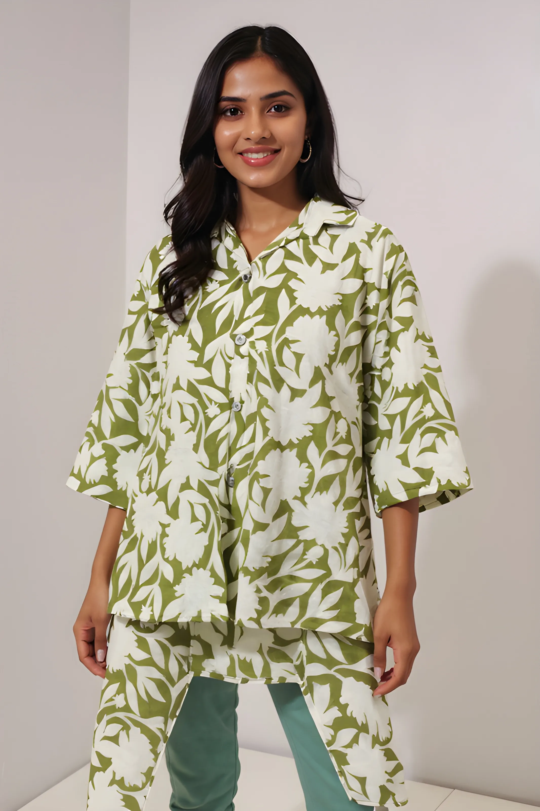 Floral Print Kurta Set
